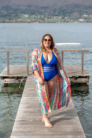 Maillot de bain 1 pièce Maldives bleu