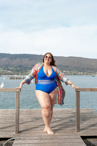 Maillot de bain 1 pièce Maldives bleu
