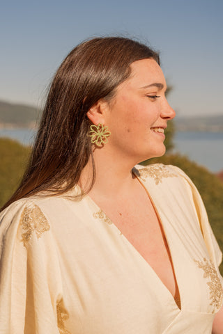 Boucles d'oreilles Noor vert