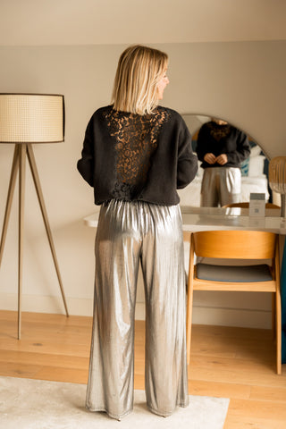 Pantalon Claudia argent
