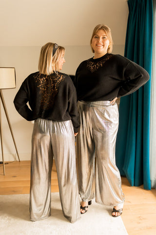 Pantalon Claudia argent