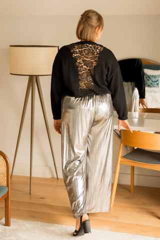 Pantalon Claudia argent