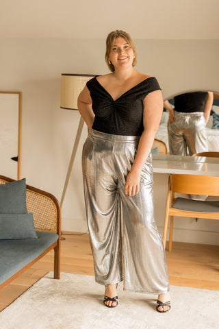 Pantalon Claudia argent