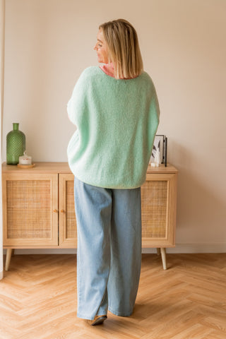 Gilet sans manches Angie vert d'eau