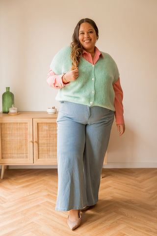 Gilet sans manches Angie vert d'eau