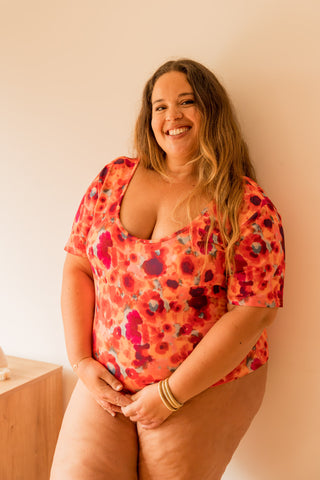 Body Romy aquarelle rouge