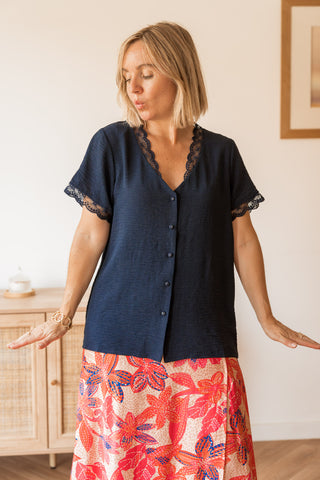Blouse Thaïs marine