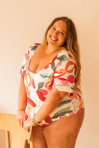 Body Romy blanc et imprimé