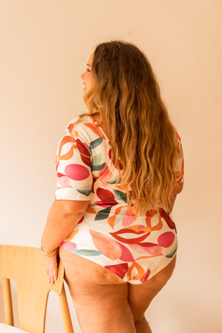 Body Romy blanc et imprimé