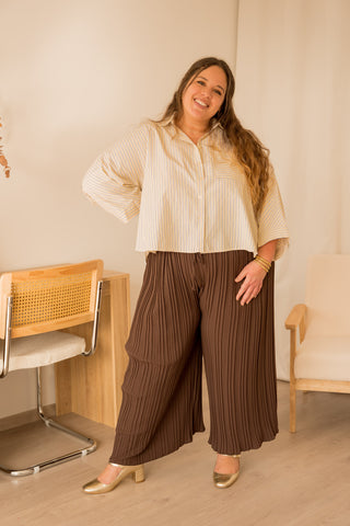 Pantalon Tess chocolat