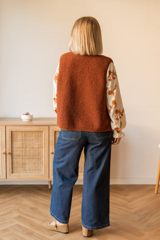 Gilet sans manches Simon brique