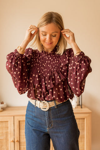 Blouse Candice bordeaux