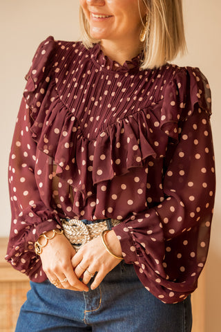 Blouse Candice bordeaux