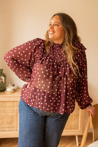 Blouse Candice bordeaux