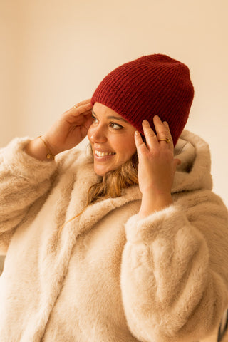 Bonnet Dina bordeaux