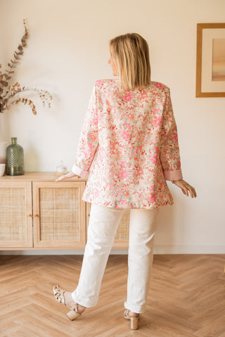 Veste Fleur rose
