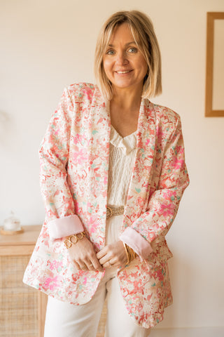 Veste Fleur rose