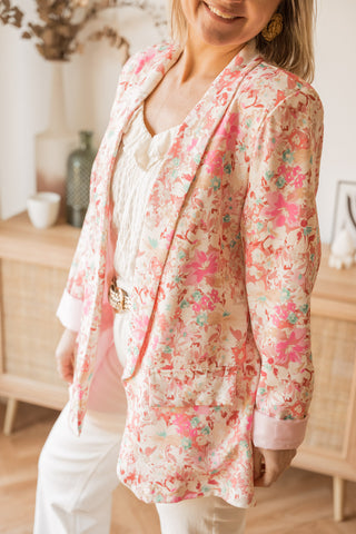 Veste Fleur rose