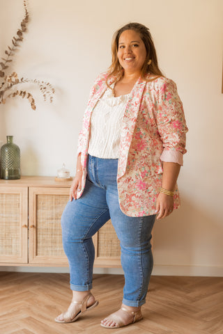 Veste Fleur rose