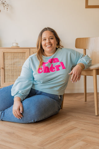 Sweat Chéri bleu