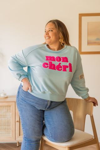 Sweat Chéri bleu