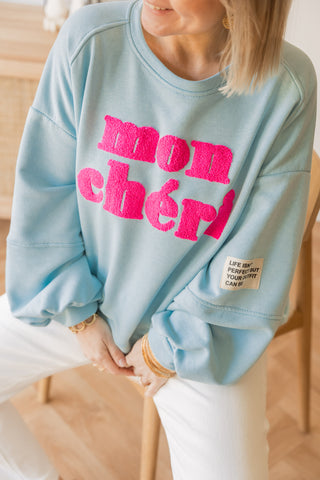 Sweat Chéri bleu