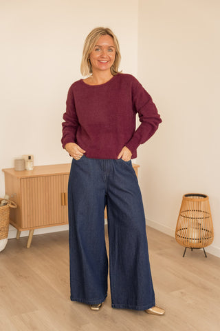 Pull Clémence bordeaux