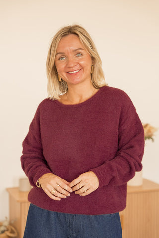 Pull Clémence bordeaux
