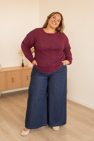 Pull Clémence bordeaux