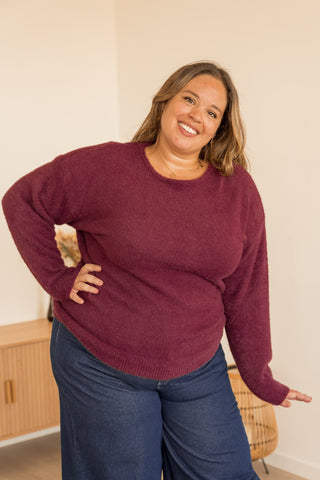 Pull Clémence bordeaux