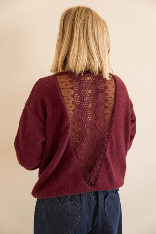 Pull Clémence bordeaux