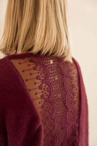 Pull Clémence bordeaux