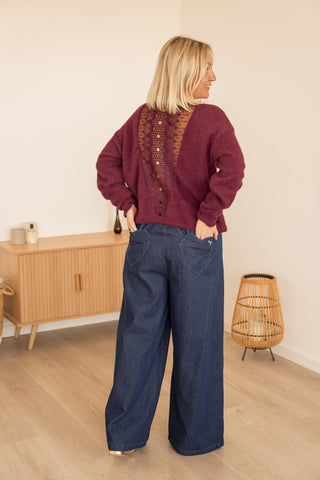Pull Clémence bordeaux