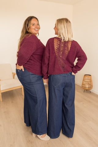 Pull Clémence bordeaux