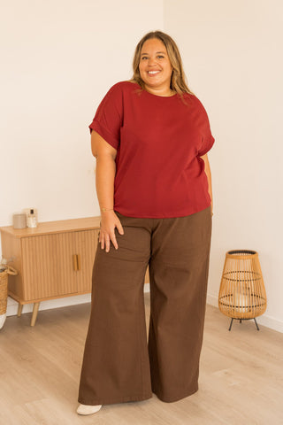 T-shirt Elana bordeaux
