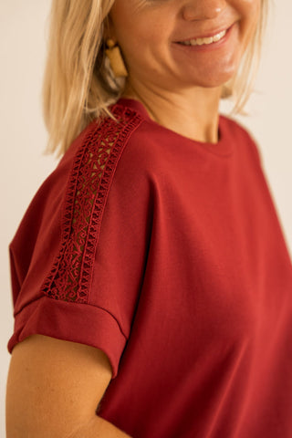 T-shirt Elana bordeaux