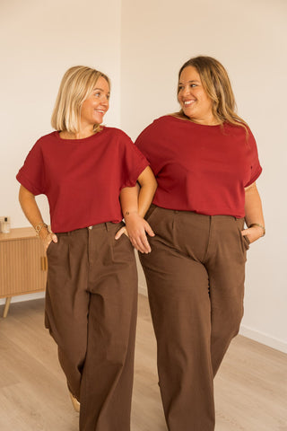 T-shirt Elana bordeaux