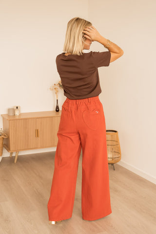 T-shirt Flora marron
