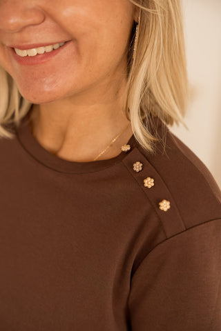 T-shirt Flora marron