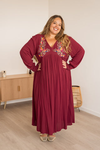 Robe Eloriana bordeaux