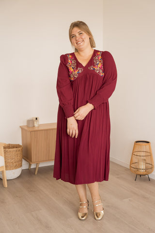 Robe Eloriana bordeaux