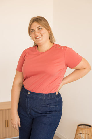 T-shirt Flora rose