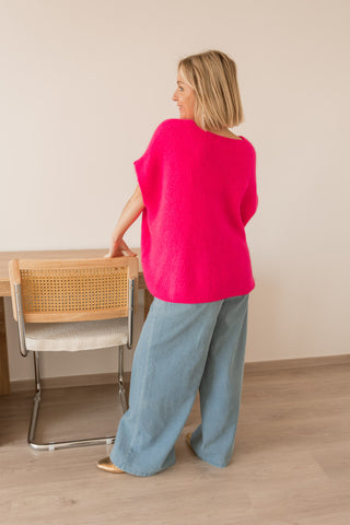 Gilet sans manches Angie rose fluo