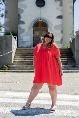 Robe-short Coral