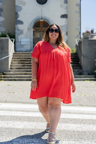 Robe-short Coral