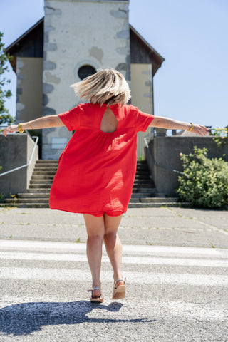 Robe-short Coral