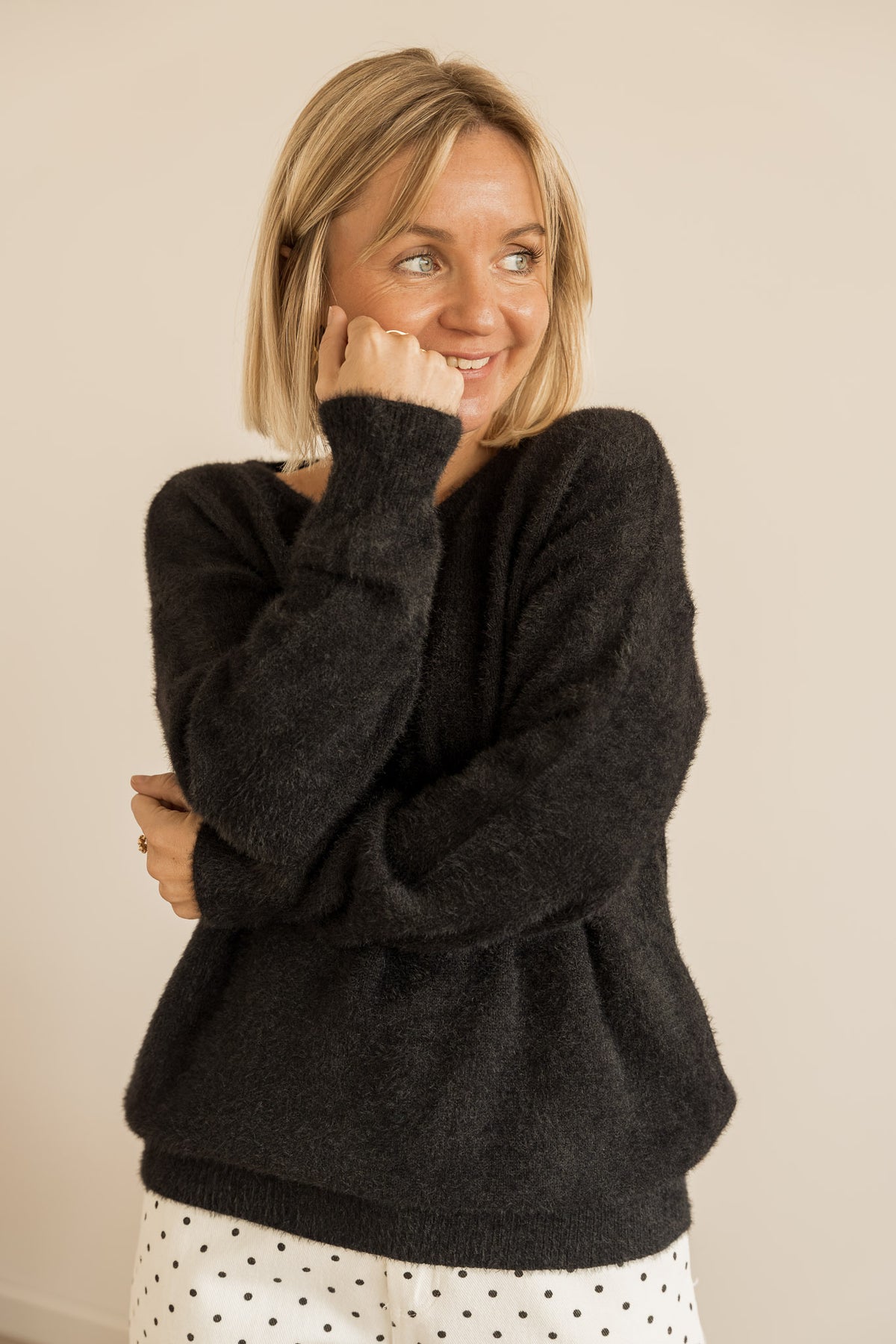 Le même pull vu de face