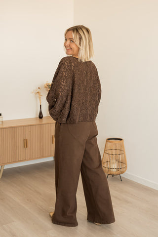 Top Romy marron