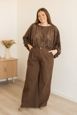 Top Romy marron