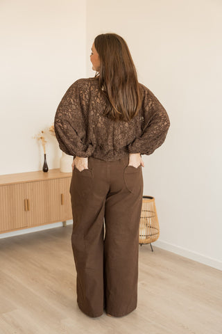 Top Romy marron